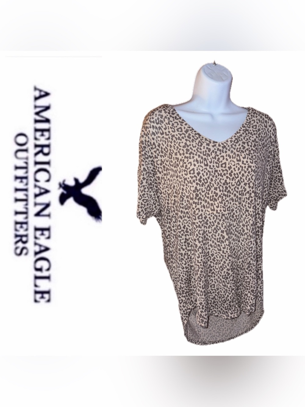 American Eagle Outfitters Snow Leopard T-Shirt